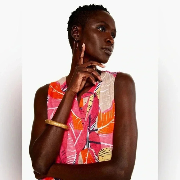 NIC+ZOE Feather Leaves Sleeveless Dress - Picture 3 of 12